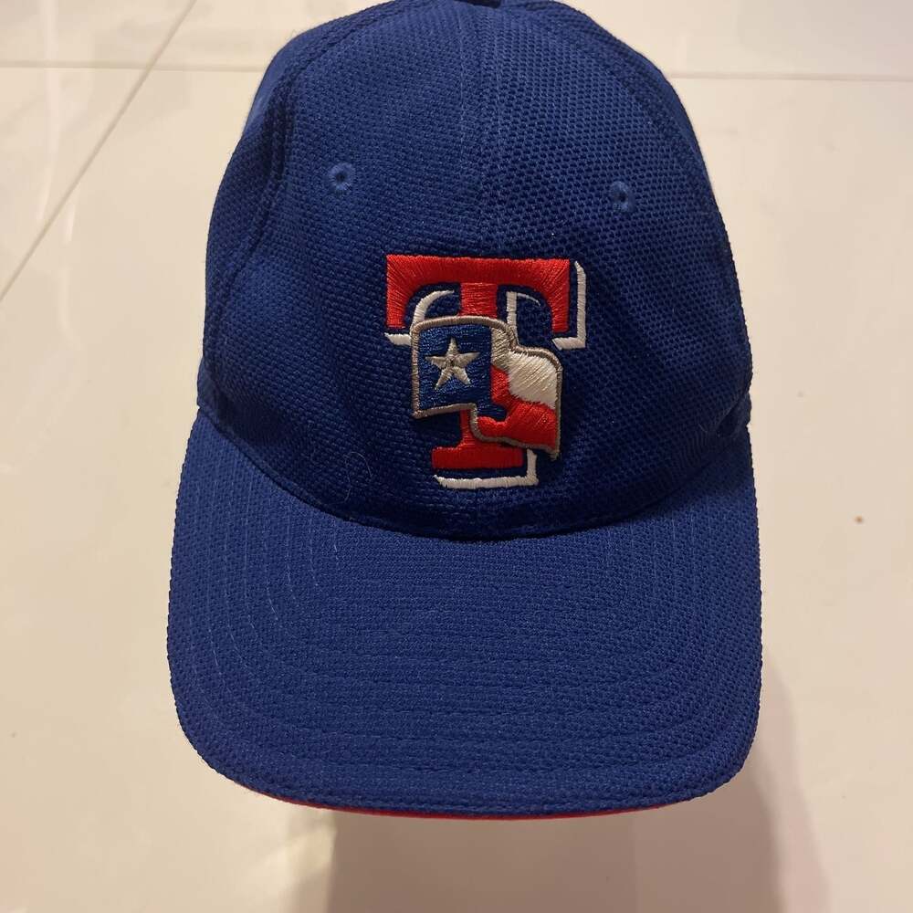 Texas Rangers MLB Baseball Cap Blue Fitted Hat Embroidered Logo